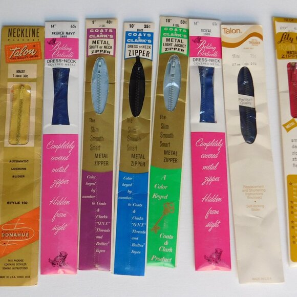 Lot Of Vintage Sewing Zippers, Trims, Hem Trim, Bias Tape Pin Cushion - Picture 7 of 10